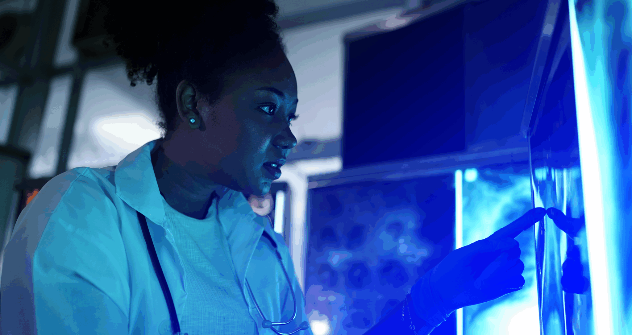 Doctor with Radiography Image
