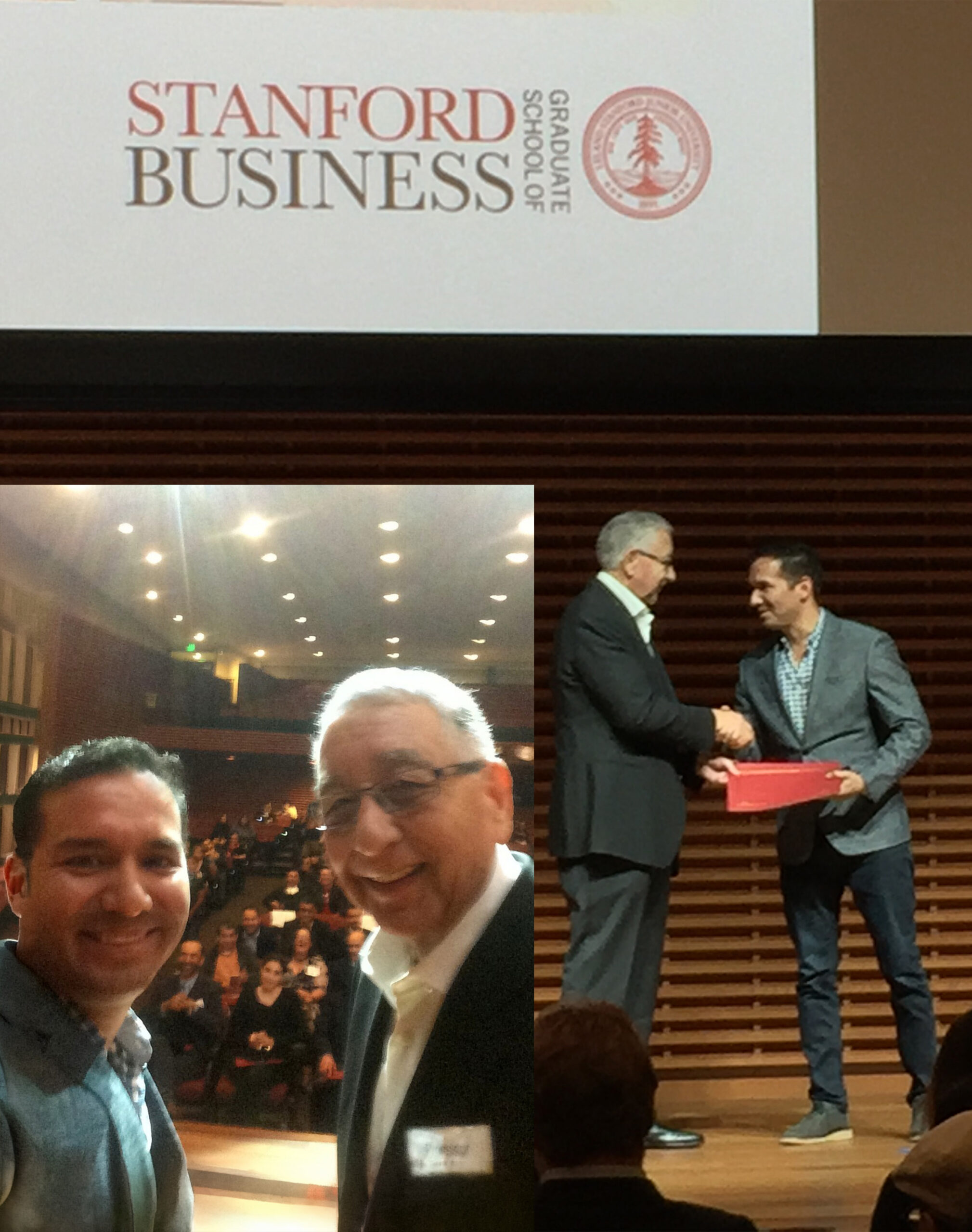 Manuel Oblitas graduating from Stanford's LBAN program, November 2016