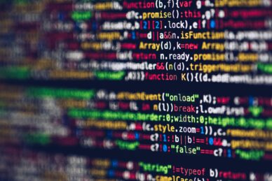 A screen showing customer development source code
