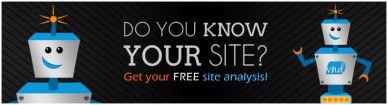 free site analysis banner with v-bot